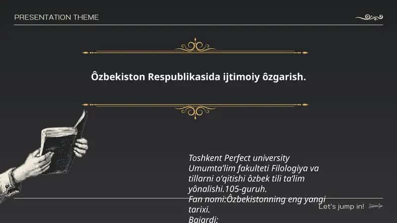 Ôzbekiston Respublikasida ijtimoiy ôzgarish