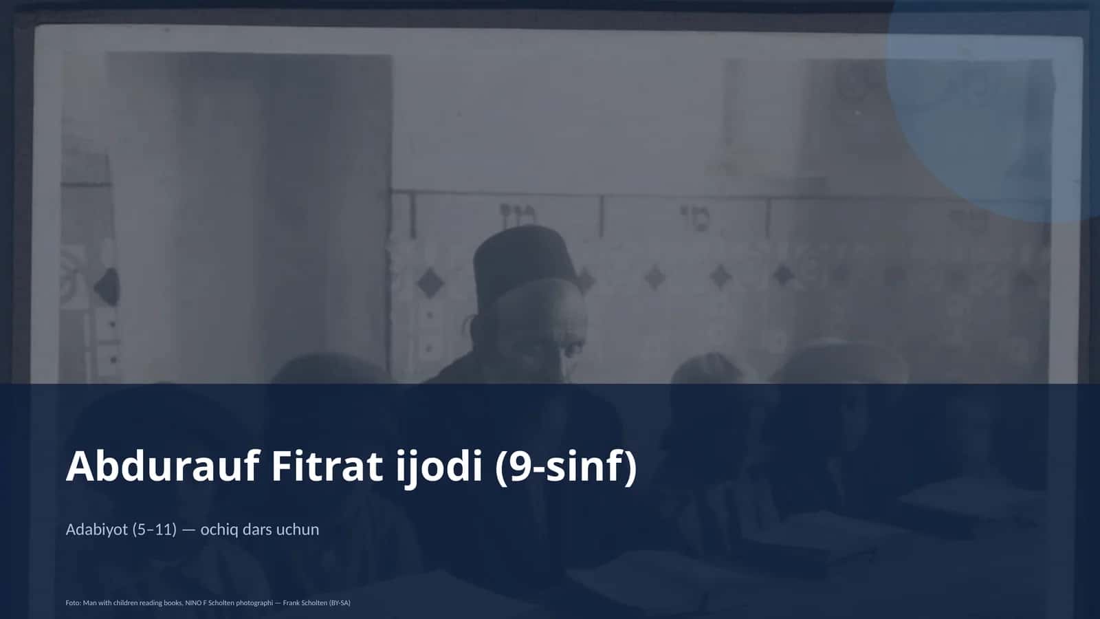 Abdurauf Fitrat ijodi (9-sinf)