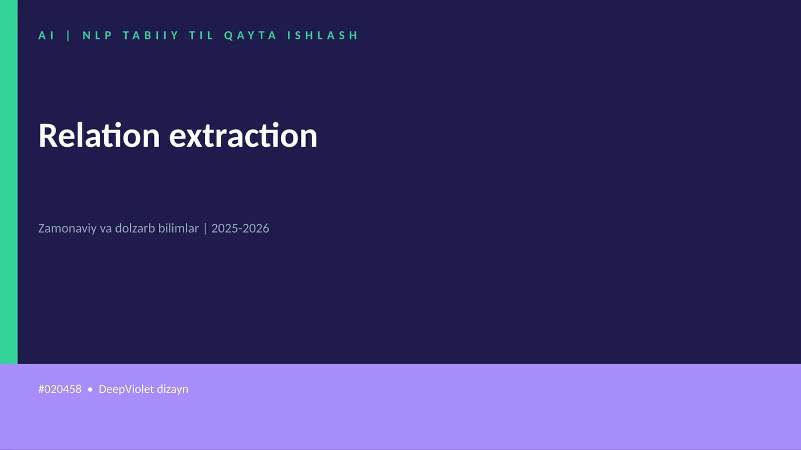AI | NLP TABIIY TIL QAYTA ISHLASH
