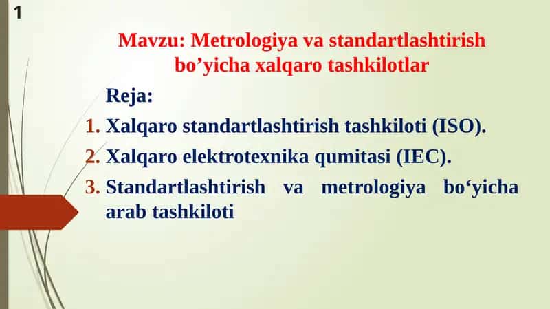 Metrologiya va standartlashtirish bo'yicha xalqaro tashkilotlar