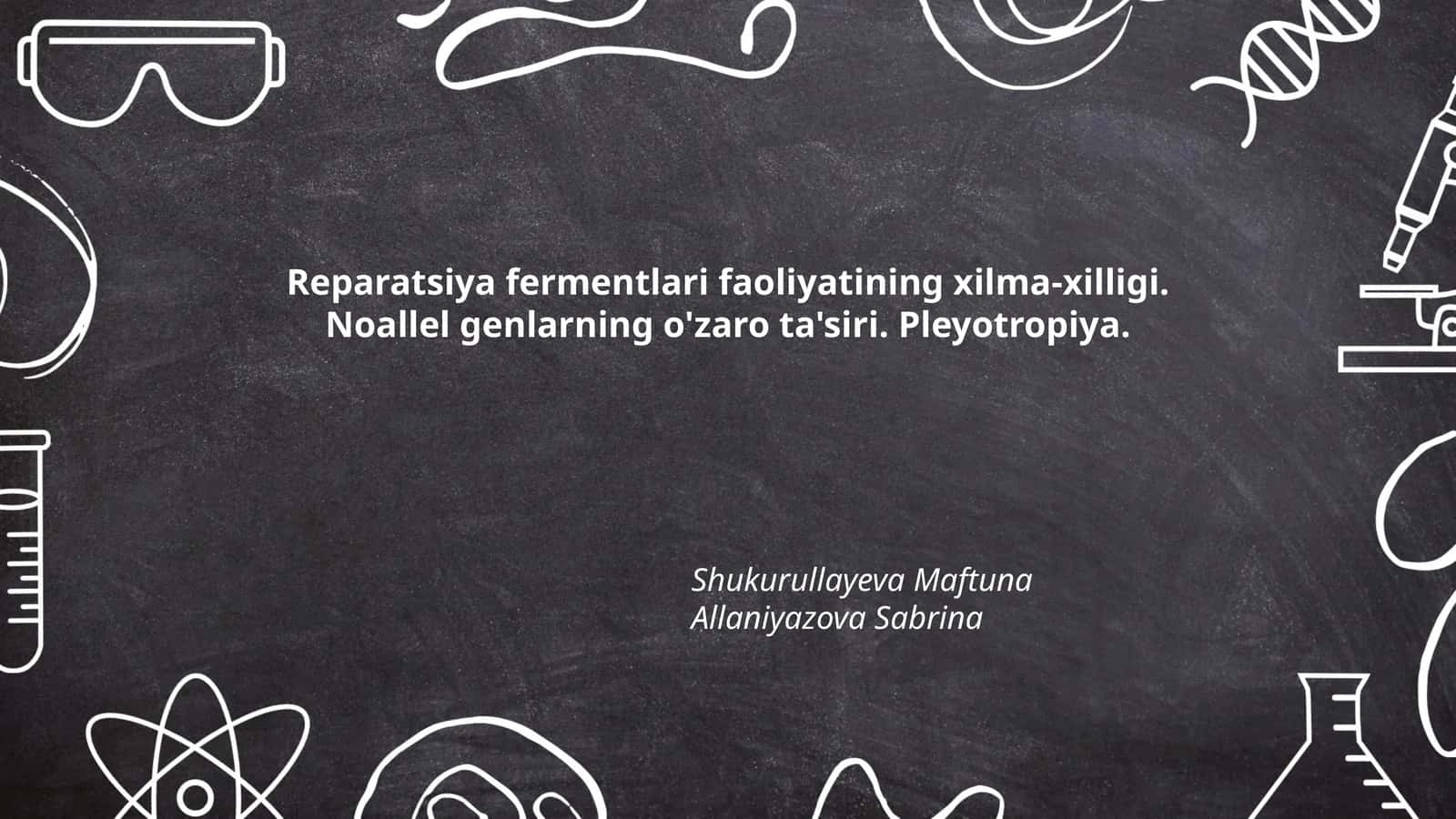 Reparatsiya fermentlari faoliyatining xilma-xilligi
