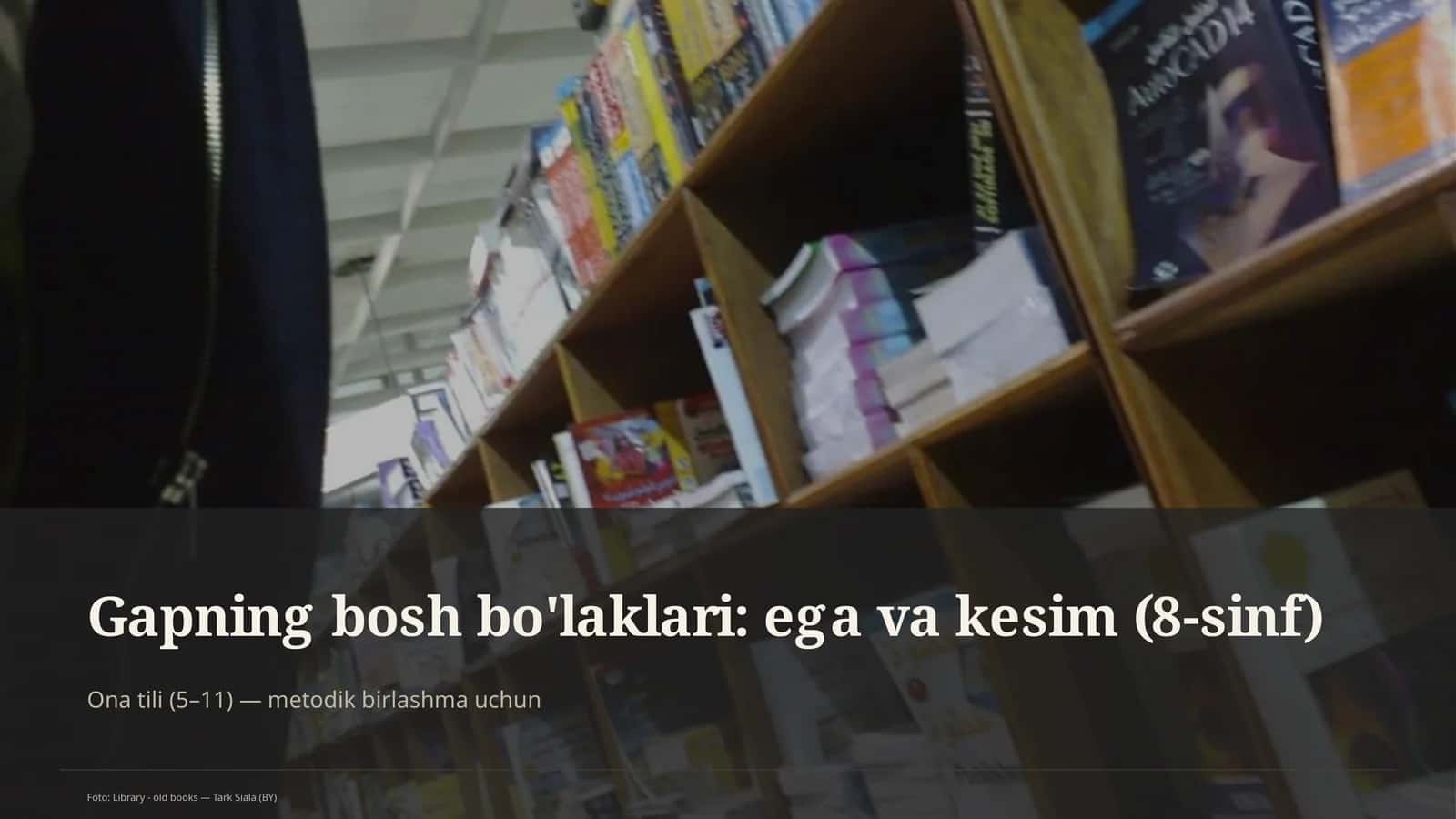 Ona tili (5– 11) — metodik birlashma uchun