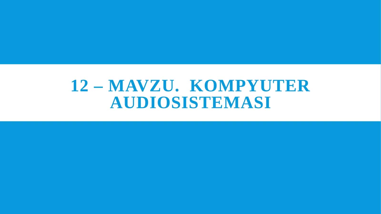 Kompyuter audiosistemasi