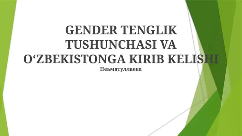 Oʻzbekistonda Gender Tadqiqotlari