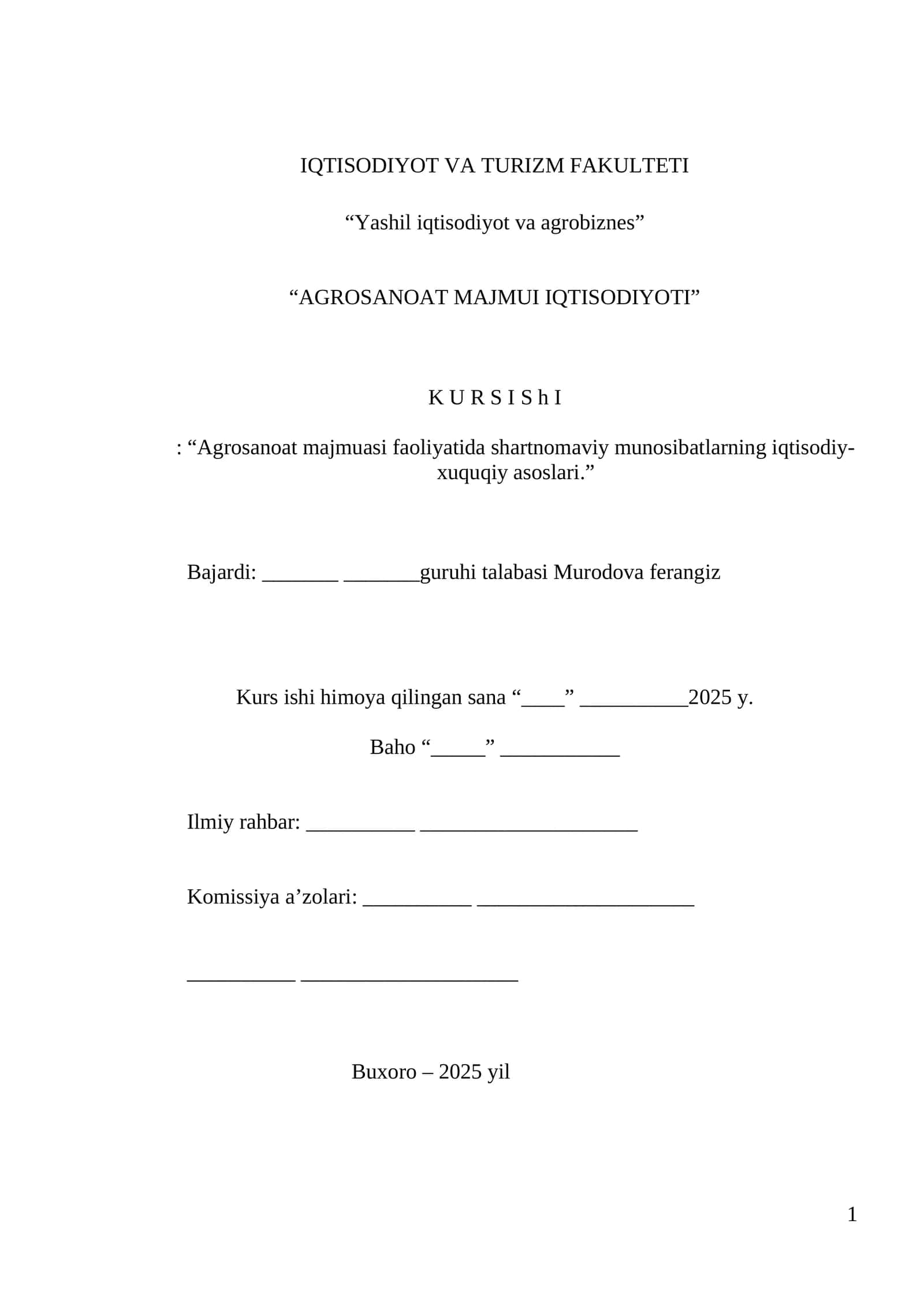 “AGROSANOAT MAJMUI IQTISODIYOTI”