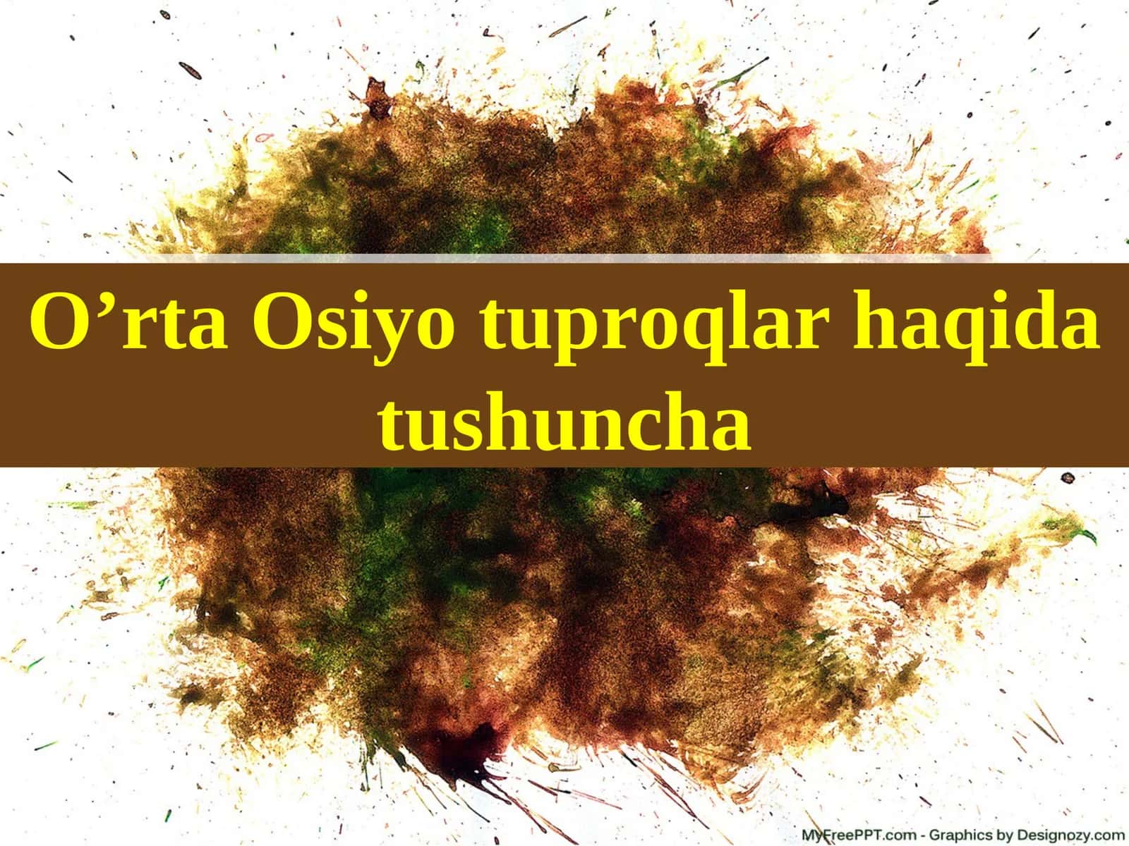O’rta Osiyo tuproqlar haqida tushuncha