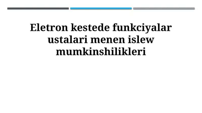 Elektrotehnikalyq монтаж islerine kirisiw