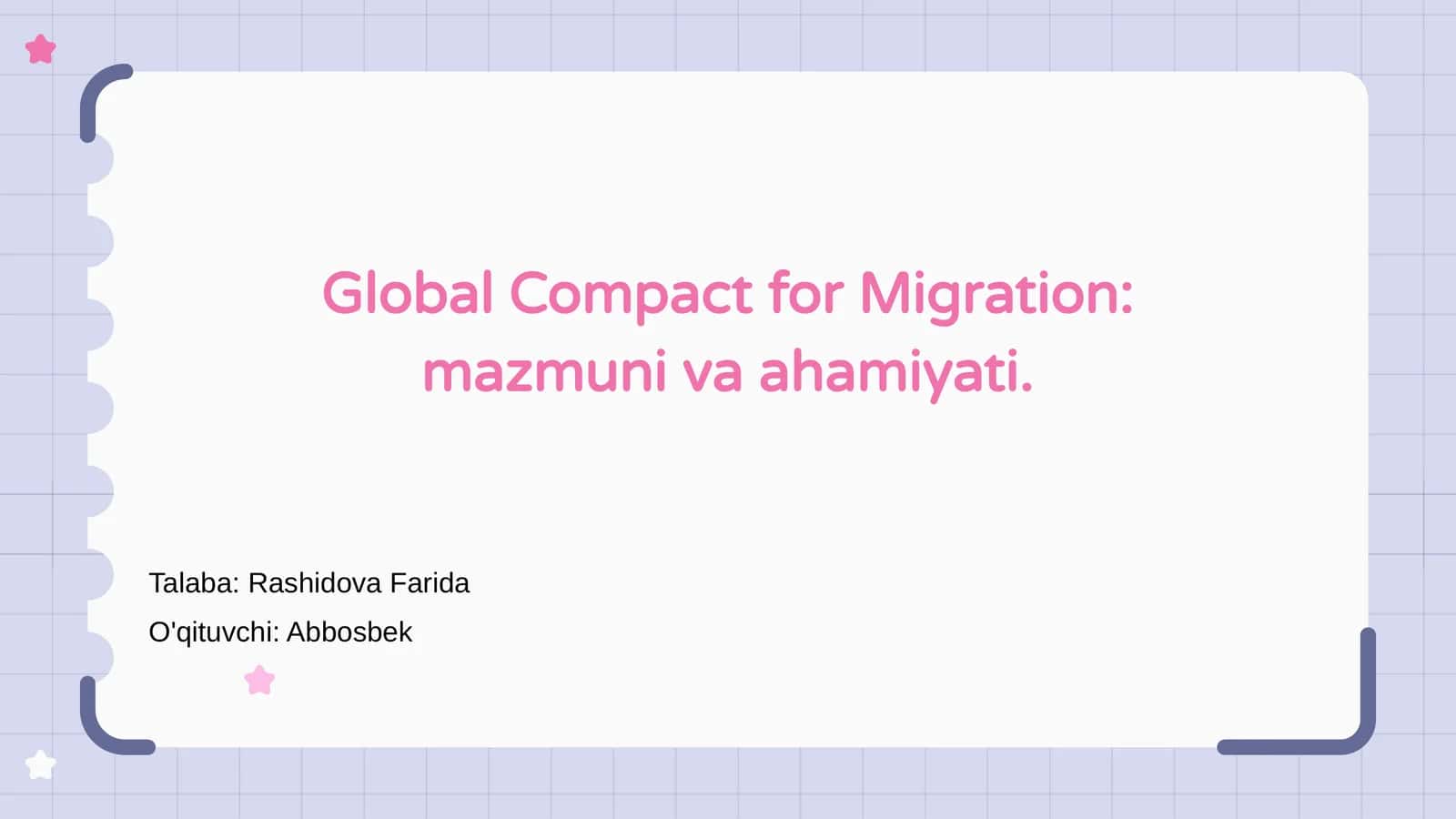 Global Compact for Migration: mazmuni va ahamiyati