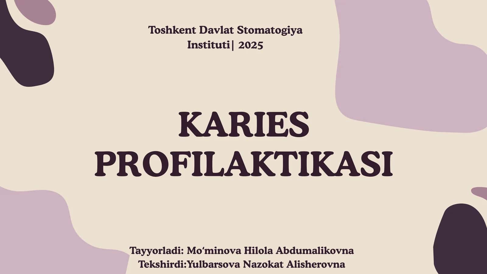 KARIES PROFILAKTIKASI