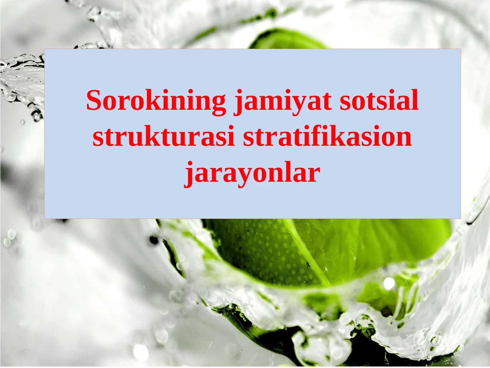 Sorokining jamiyat sotsial strukturasi stratifikasion jarayonlar