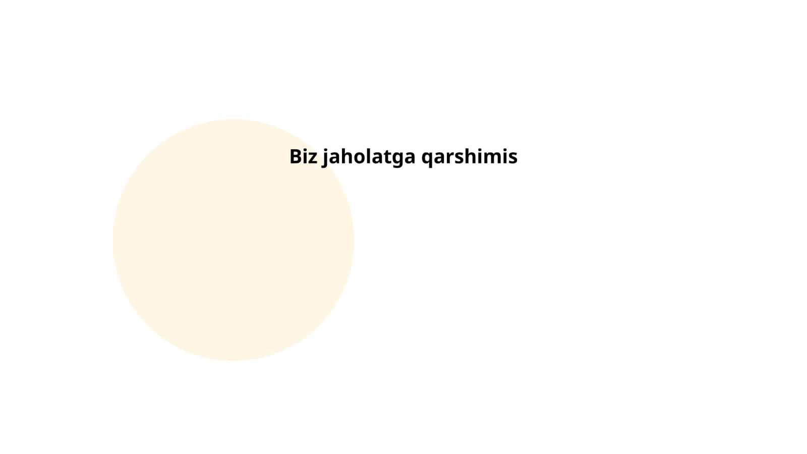 Biz jaholatga qarshimis