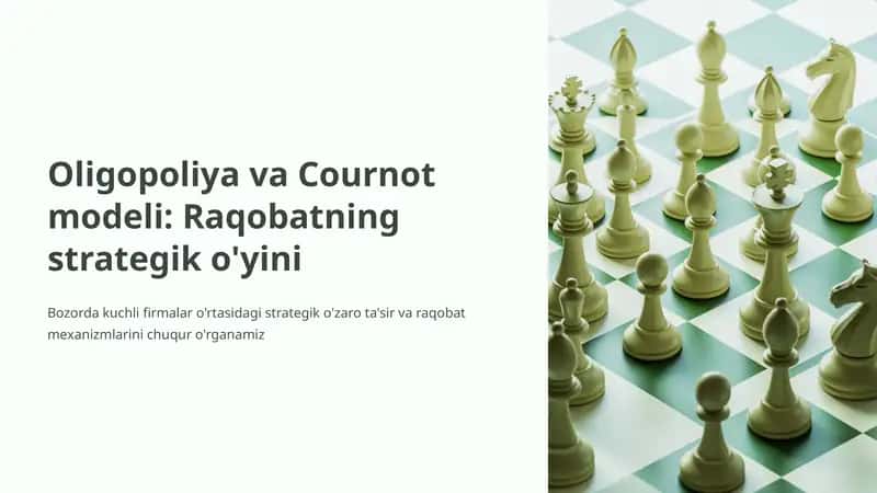 Oligopoliya va Cournot modeli