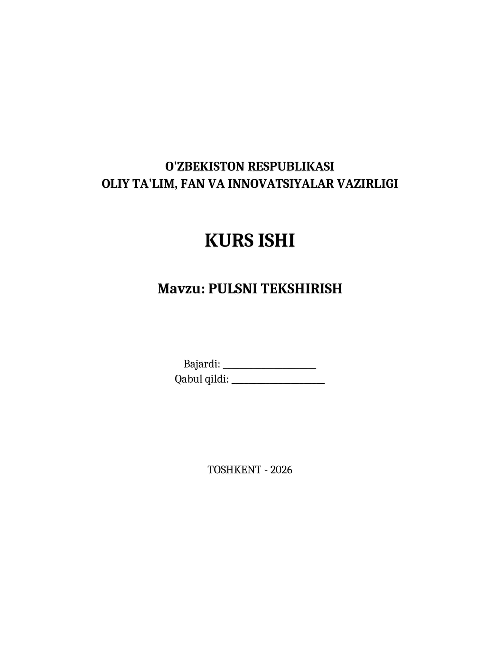 Pulsni tekshirish
