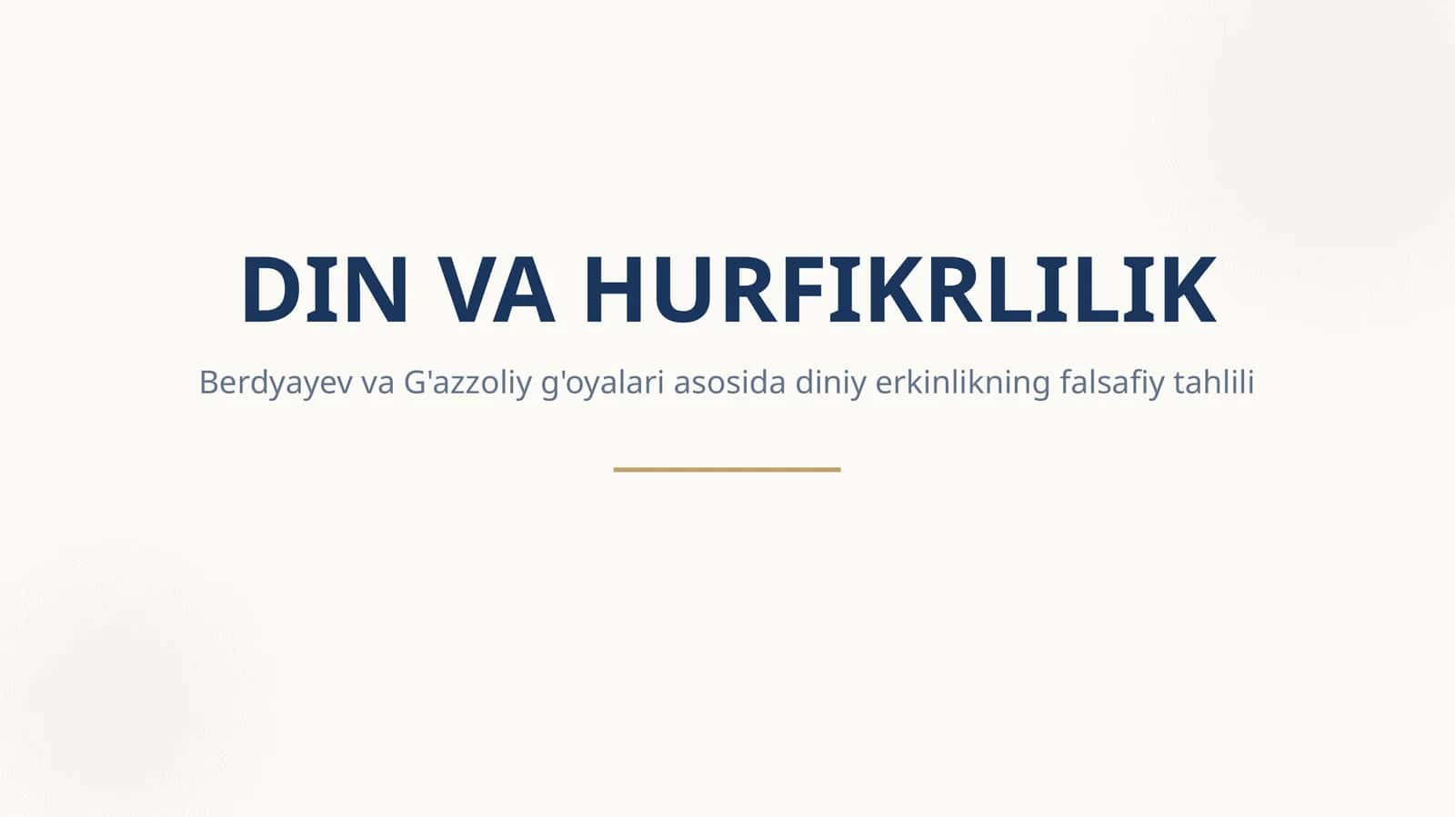 Din va hurfikrlilik