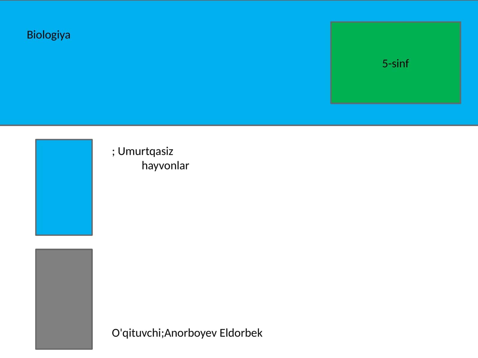 Biologiya; Umurtqasiz hayvonlar