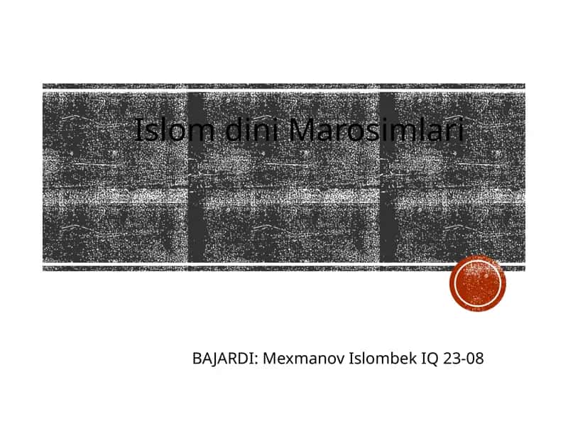 Islomdini Marosimlari