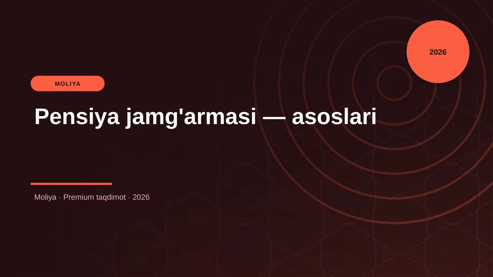 Pensiya jamg'armasi — asoslari