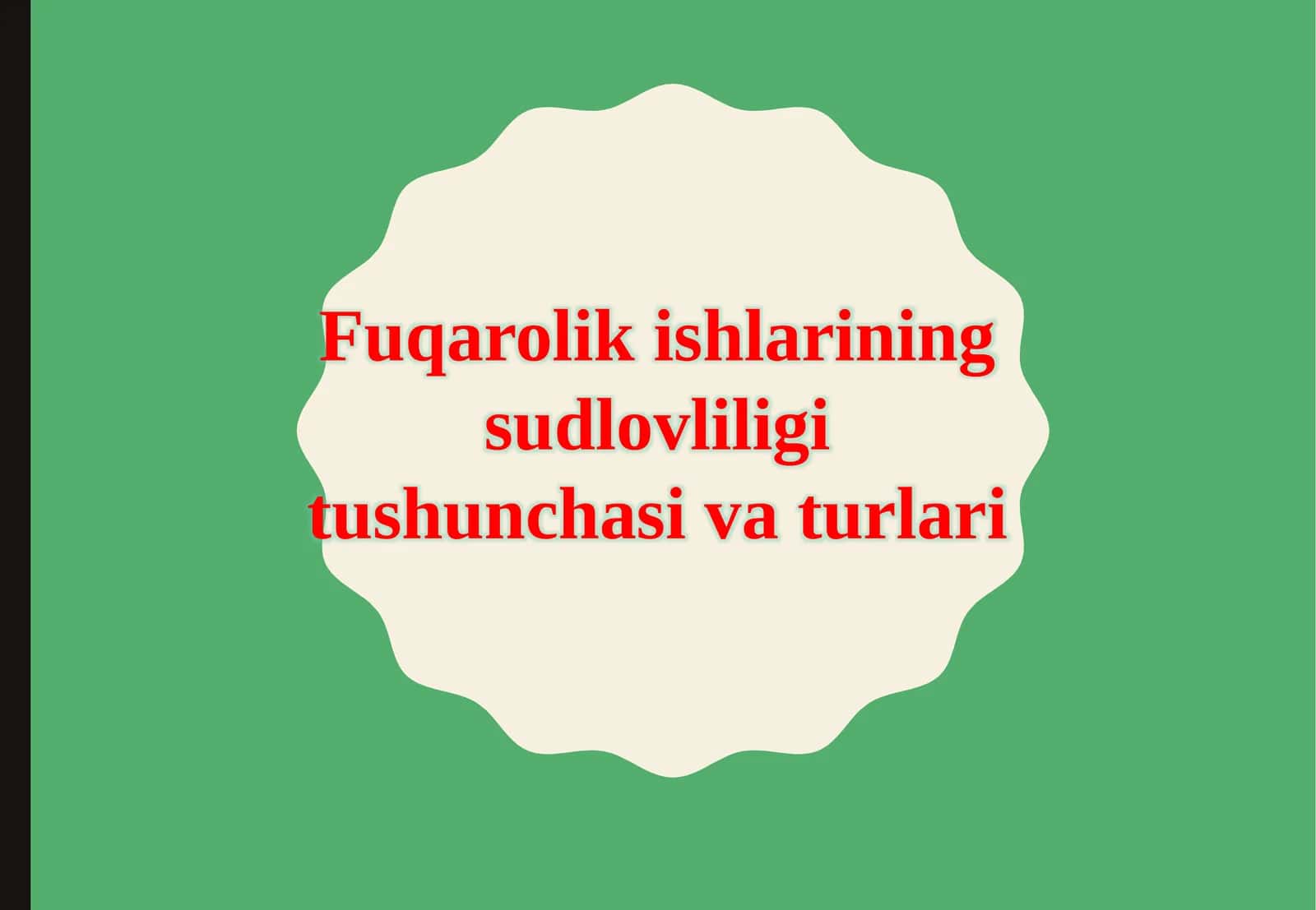 Fuqarolik ishlarining sudlovchi ligiti tushunchasi va turkumlar