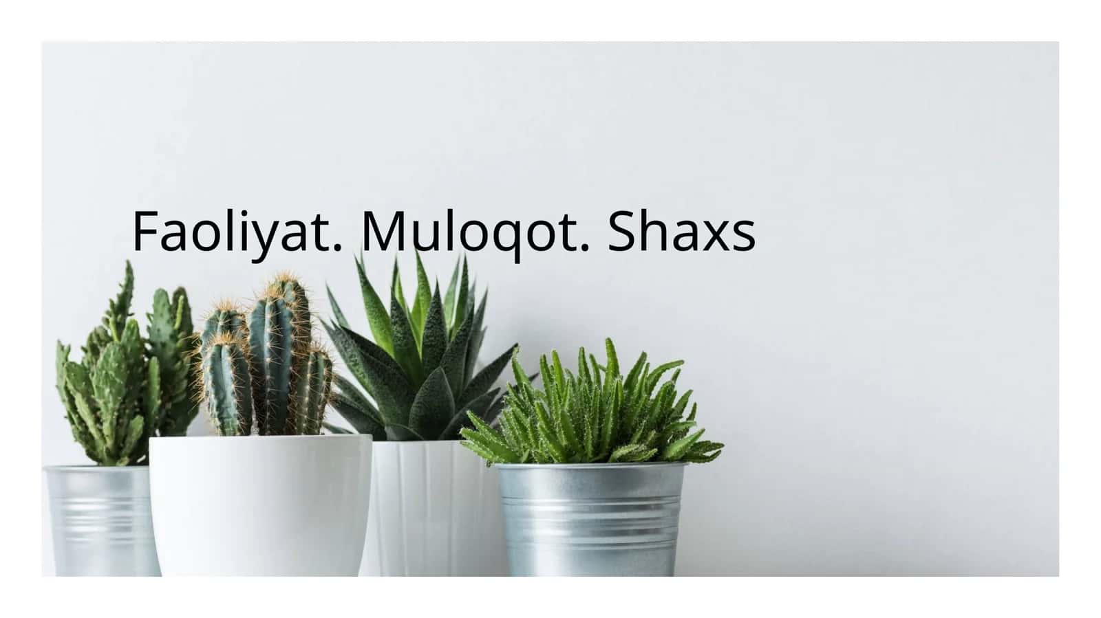 Faoliyat.Muloqot.Shaxs