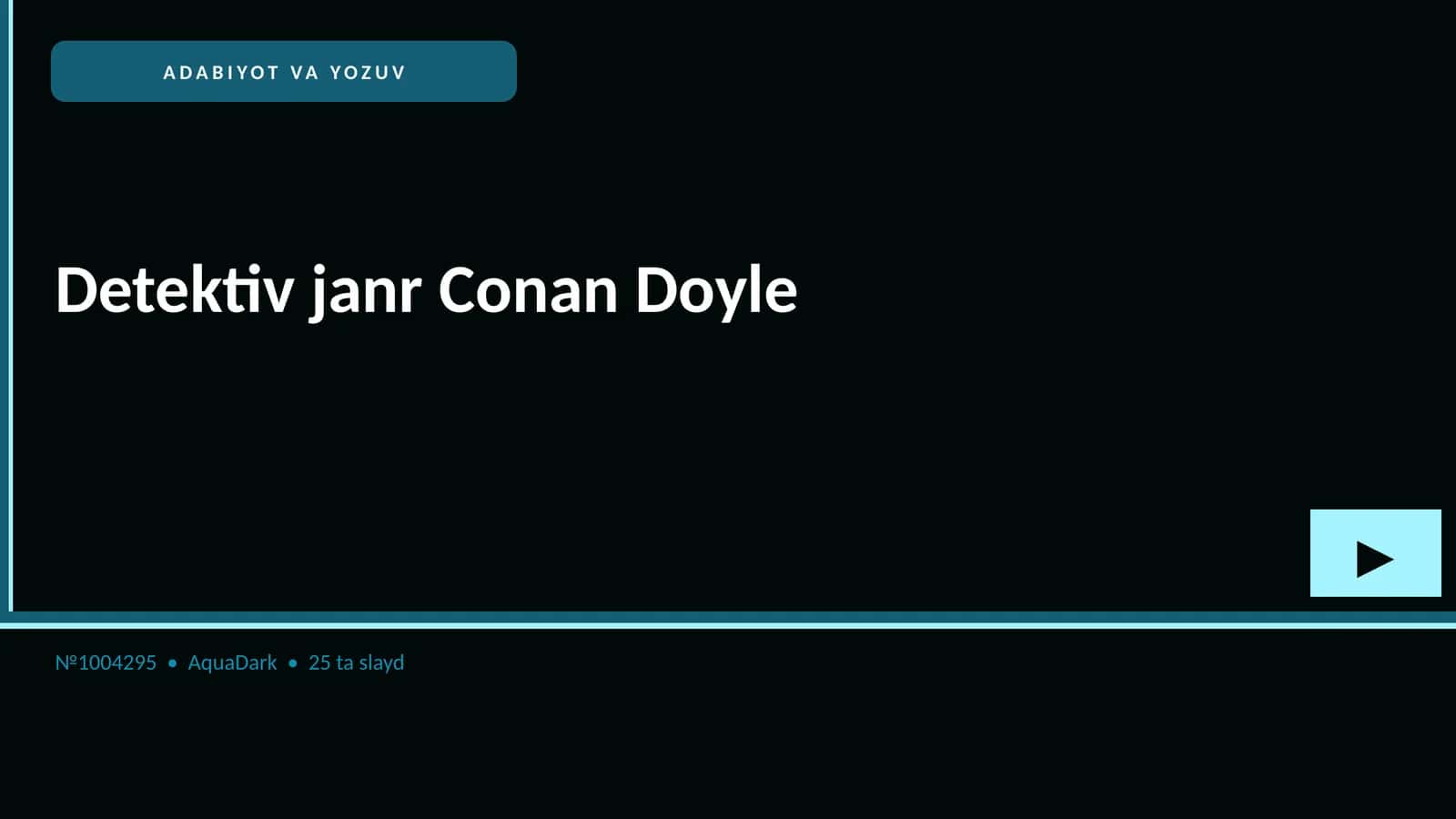 Detektiv janr Conan Doyle