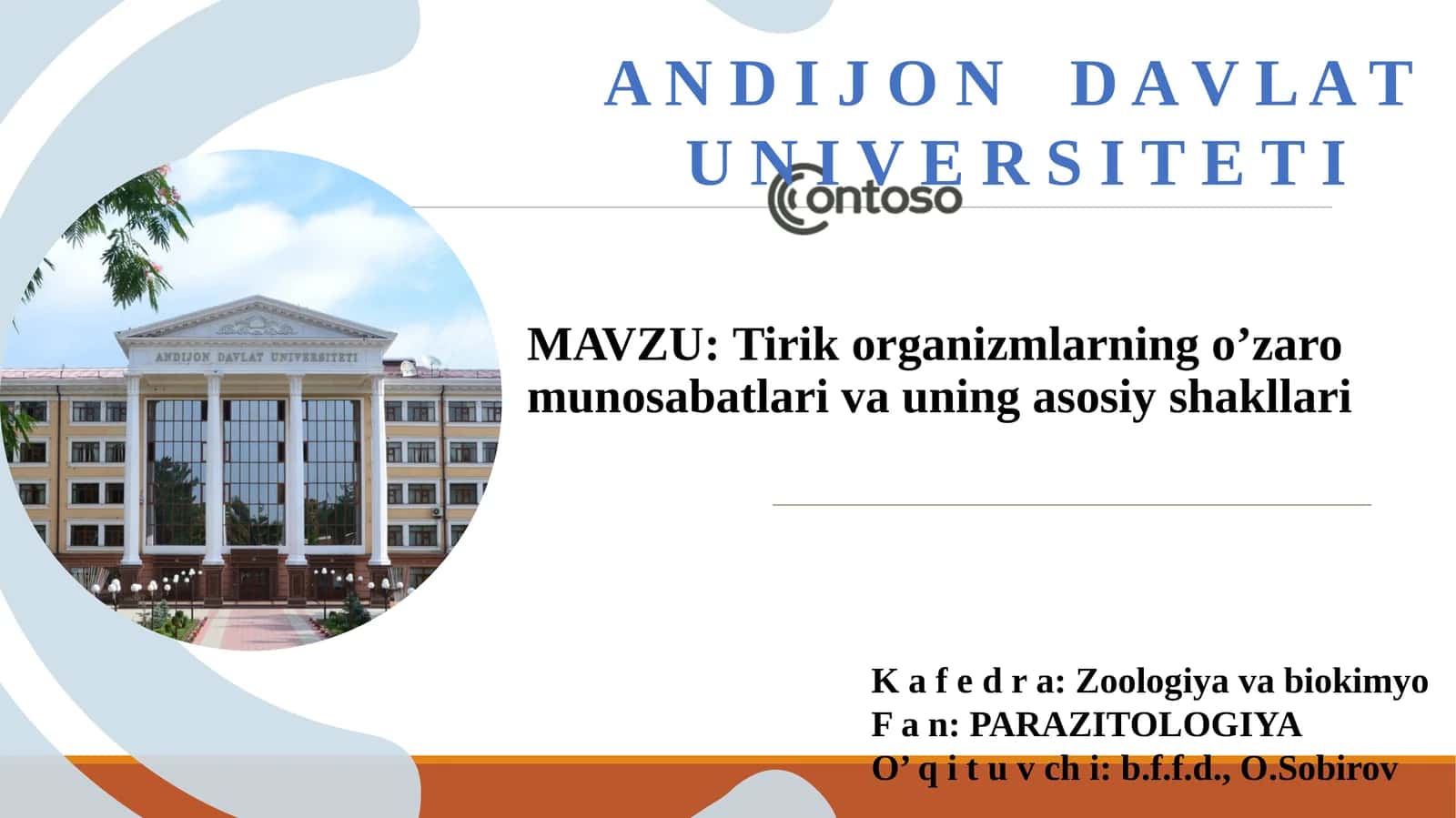 Tirik organizmlarning o’zaromunosabatlari va uning asosiy shakllari