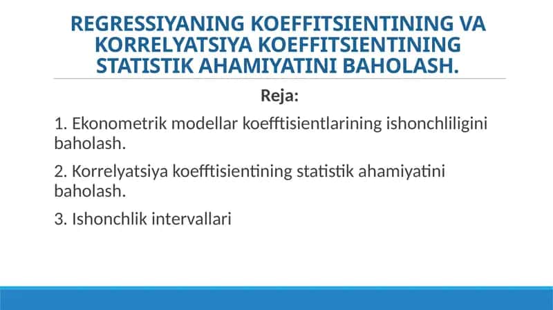REGRESSION ANALYSIS