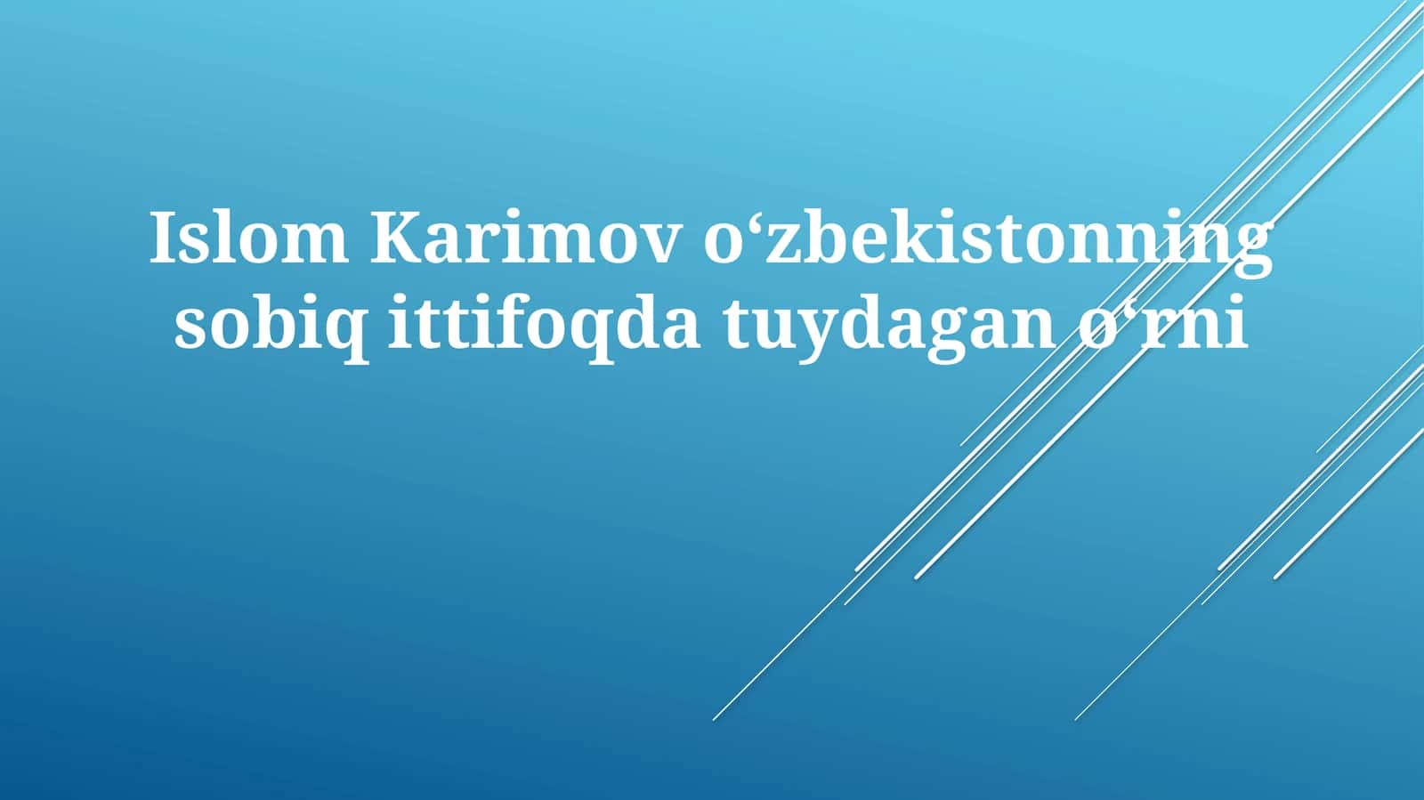 O'zbekistonning harusiyati Sovet Ittifoqi tuzumida
