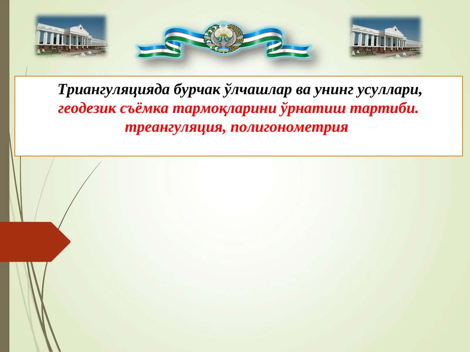 Таянч геодезик тўрлар