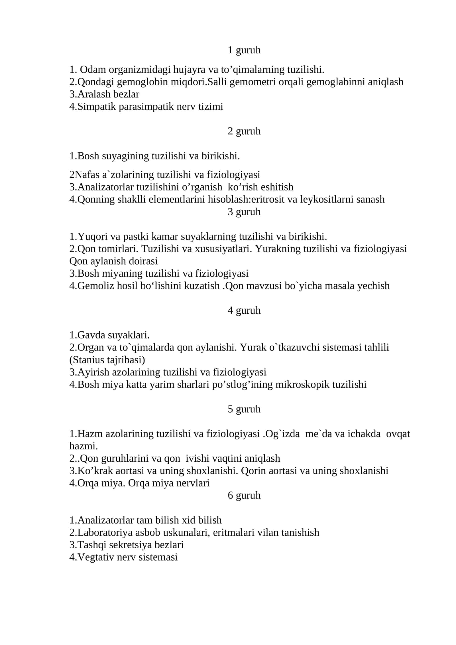Hazm azolari tuzilishi va fiziologiyasi