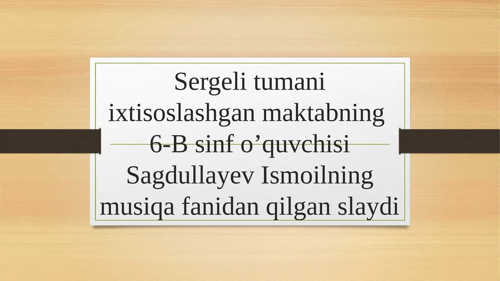 Qanday musiqa mumtoz deb ataymiz?