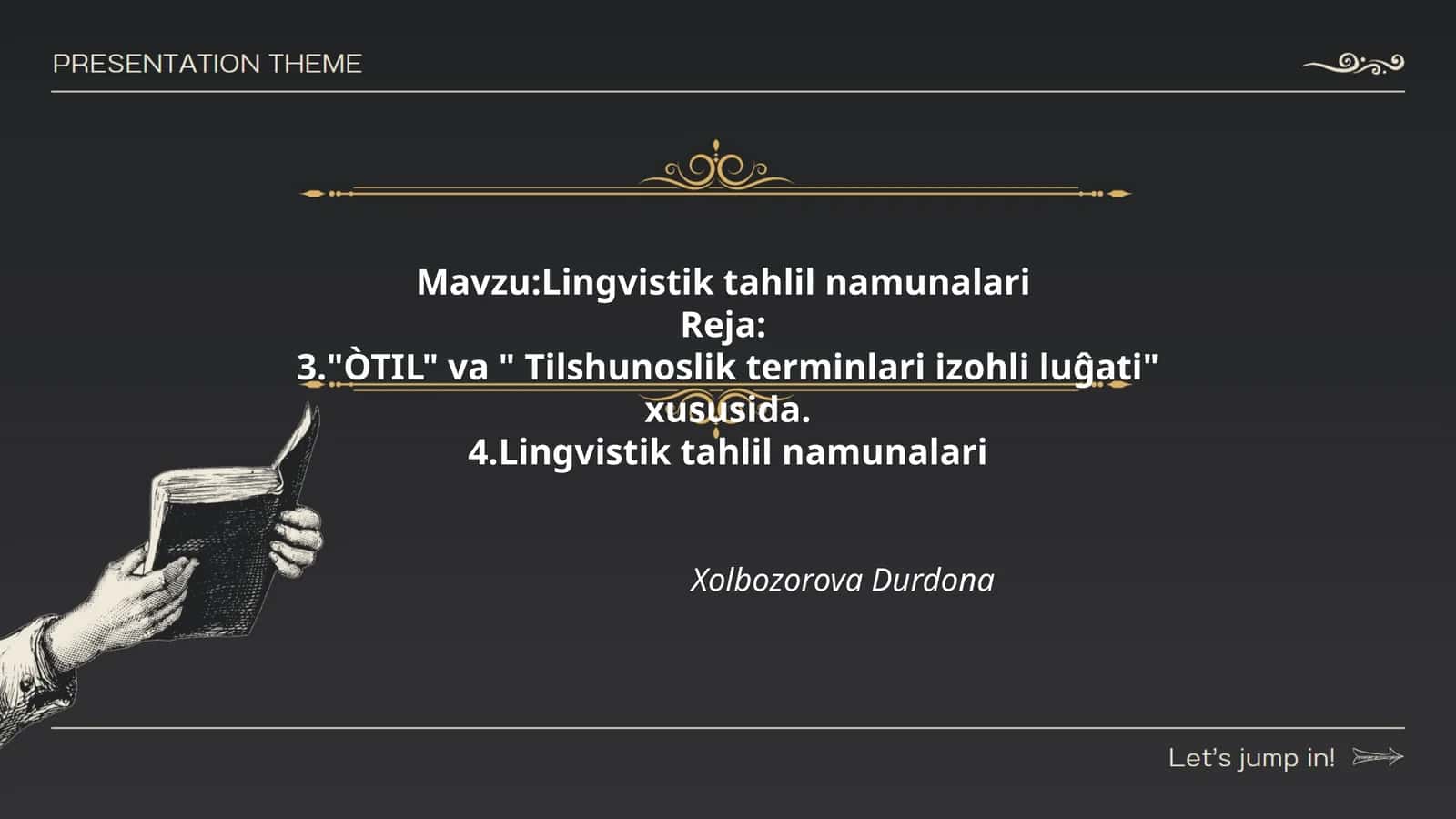 Lingvistik tahlil namunalari