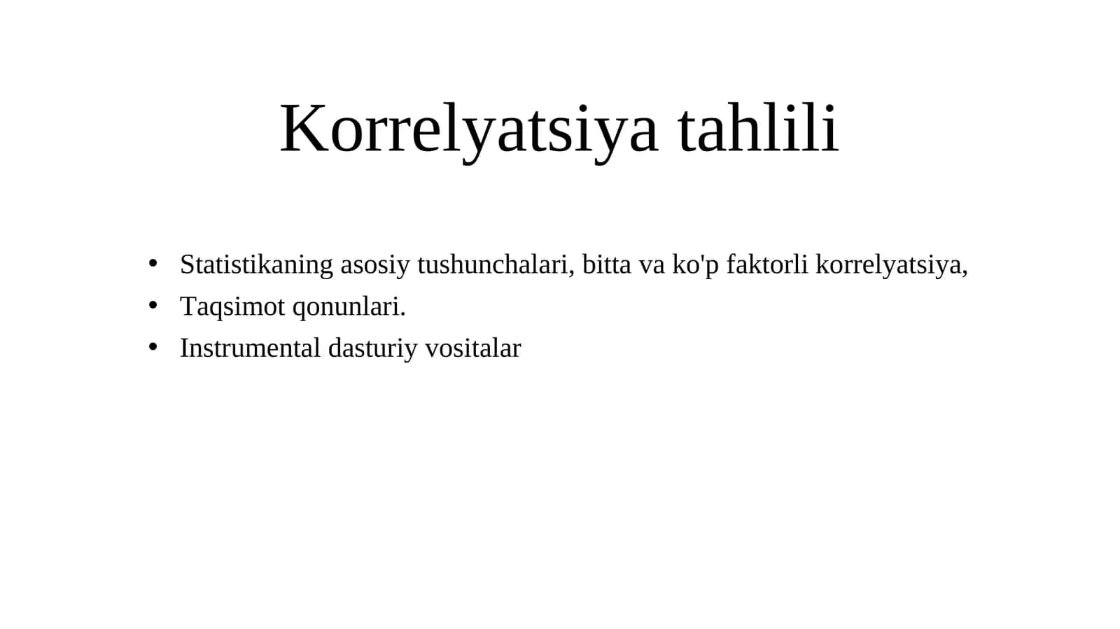 Korrelyatsiya tahlili