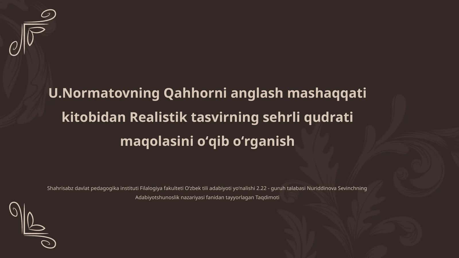 Realistik tasvirning sehrli qudrati