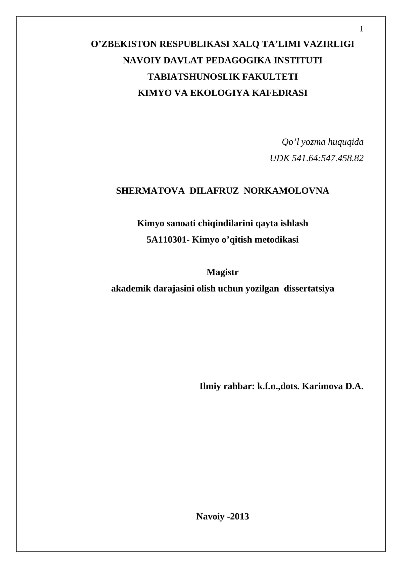 Kimyo sanoati chiqindilarini qayta ishlash
