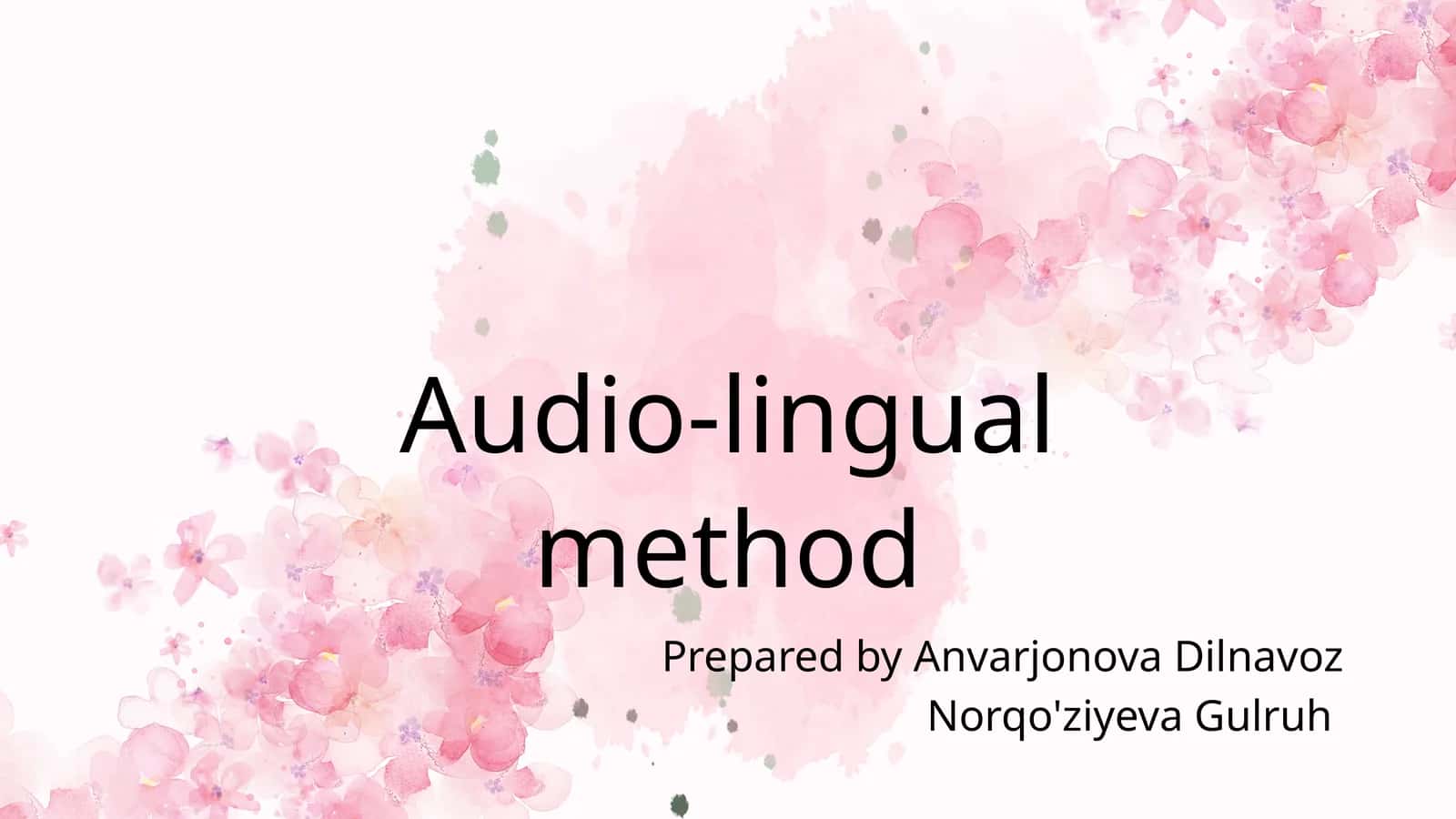 Audio-lingual method