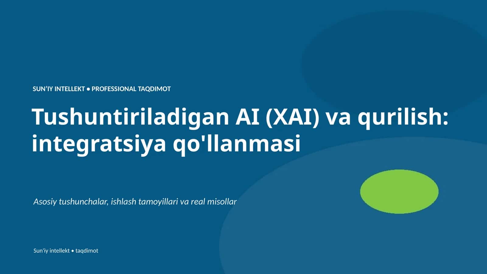 SUNʼIY INTELLEKT • PROFESSIONAL TAQDIMOT