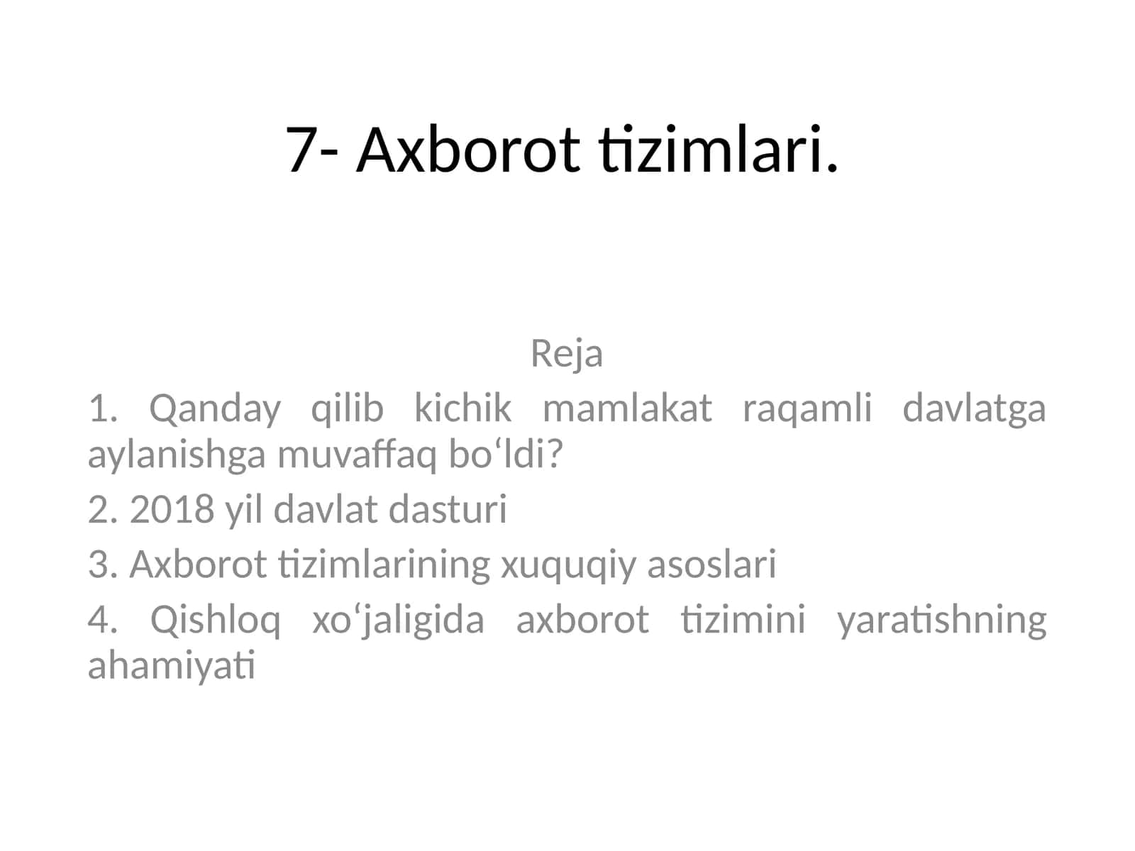 Axborot tizimlari