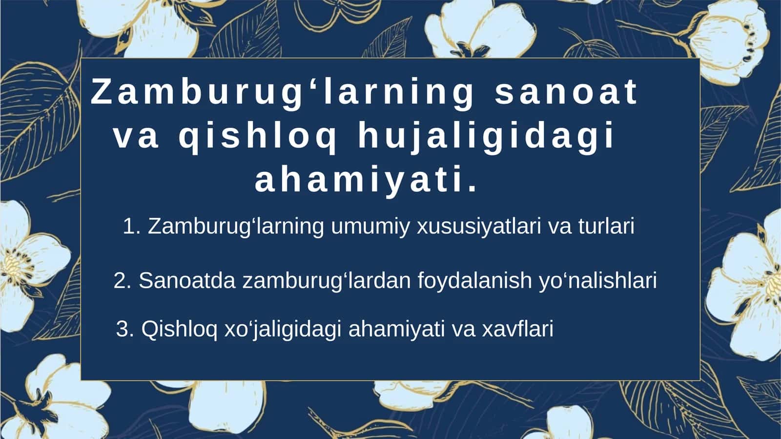 Zamburug‘larning sanoat va qishloq hujaligidagi ahamiyati