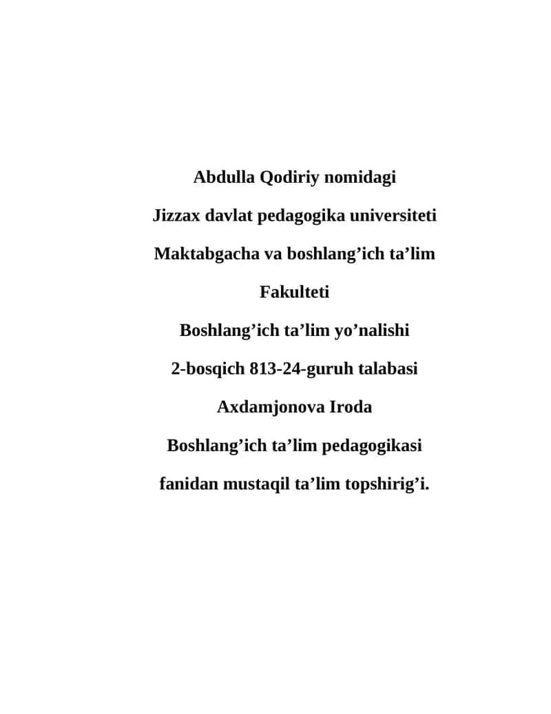 Abdulla Avloniyning pedagogik qarashlari