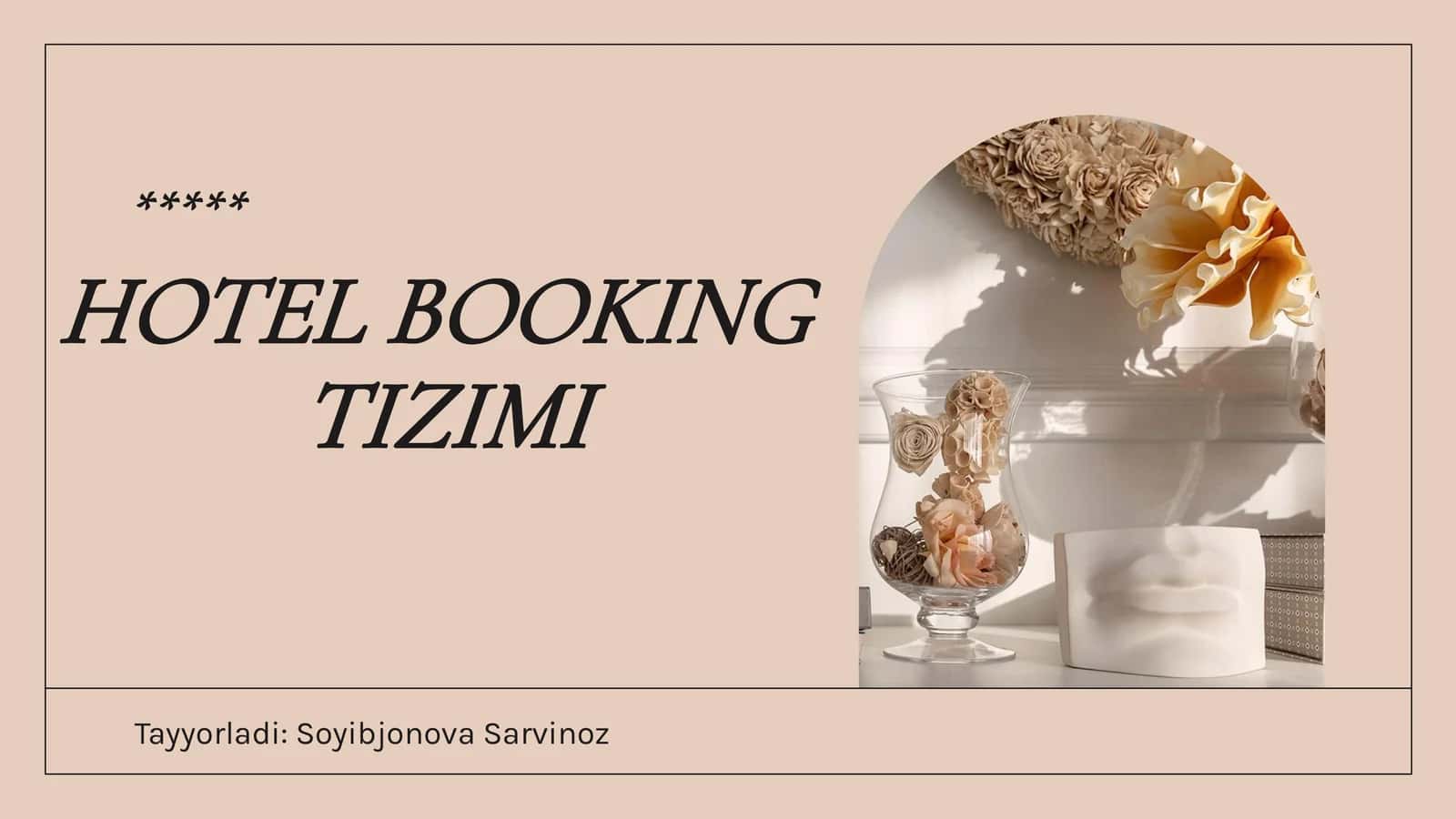 Hotel Booking Tizimi