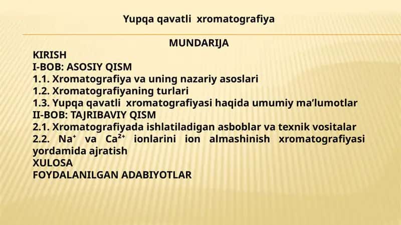 Yupqa qavatli xromatografiya