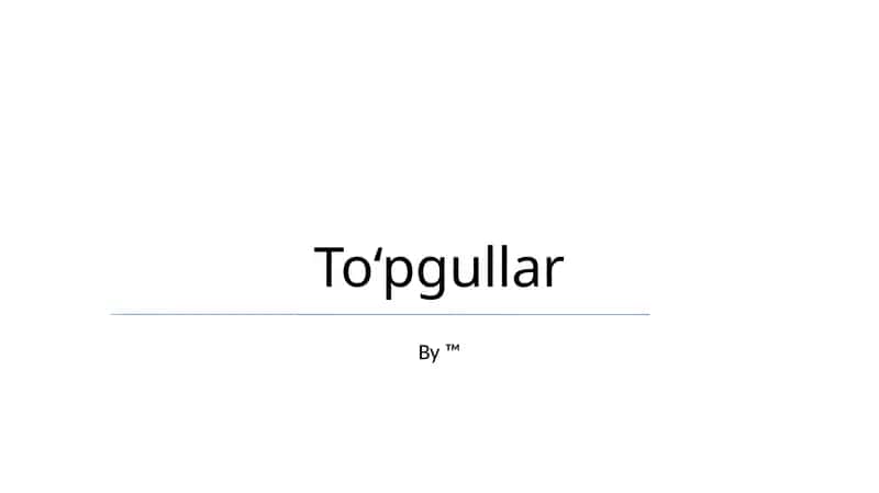 To‘pgullar