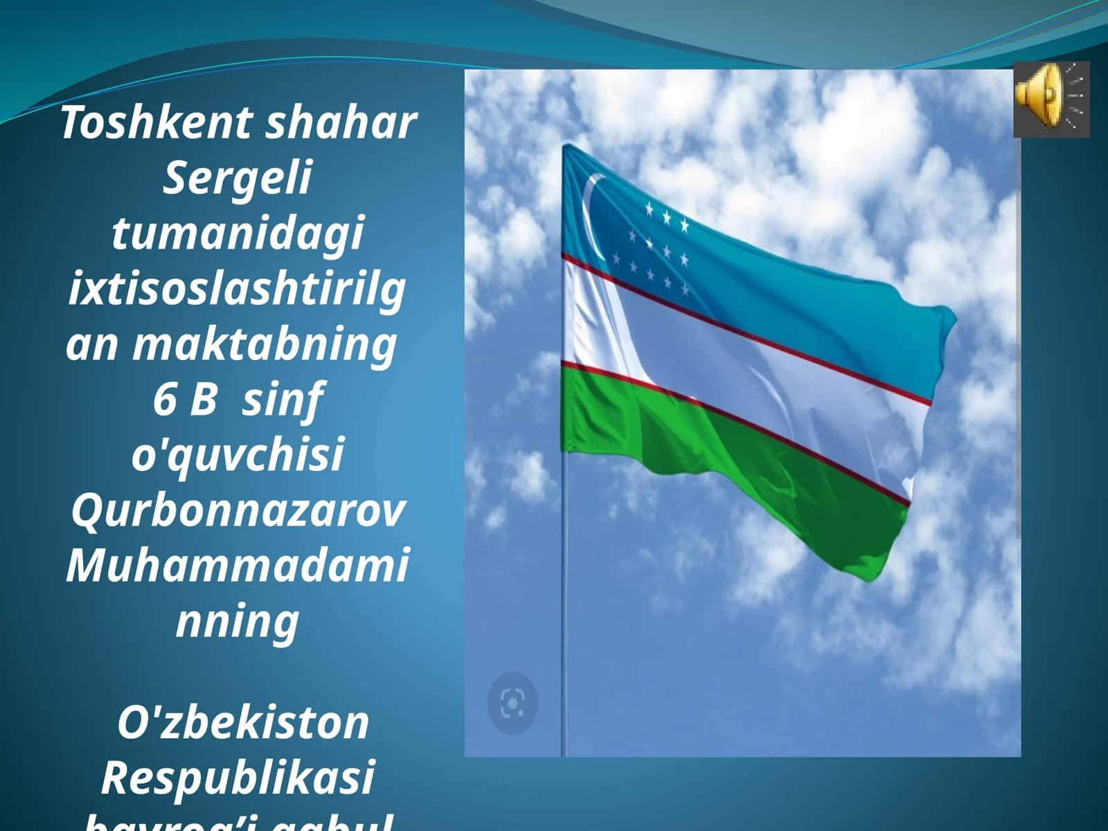 O'zbekiston Respublikasi bayrog'i qabul qilingan kuniga bag'ishlangan videoroligi