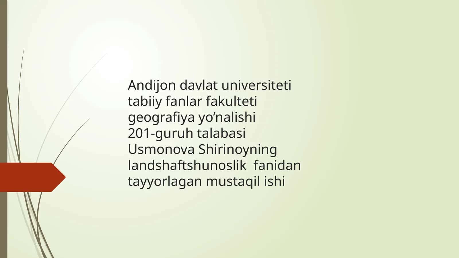 Antropogen landshaftlar haqida umumiy tushuncha