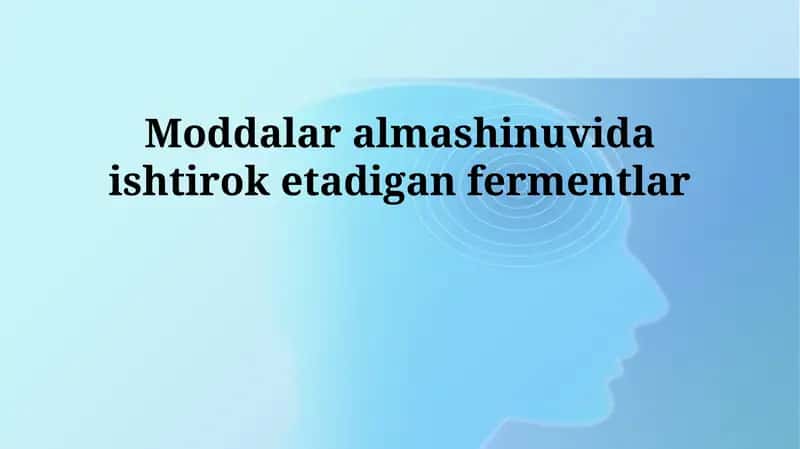 Moddalar almashinuvida ishtirok etadigan fermentlar