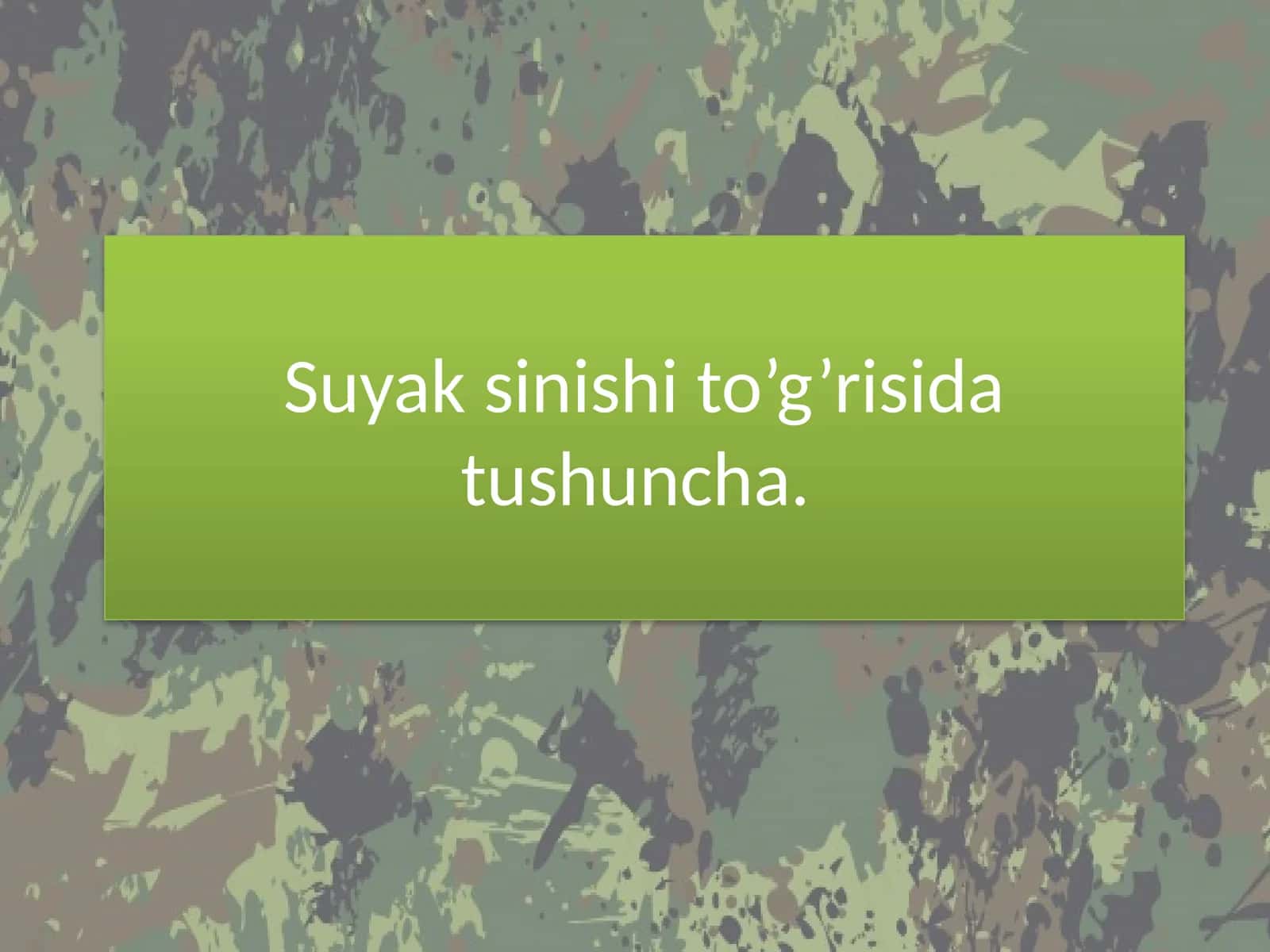 Suyak sinishining tushunchalari