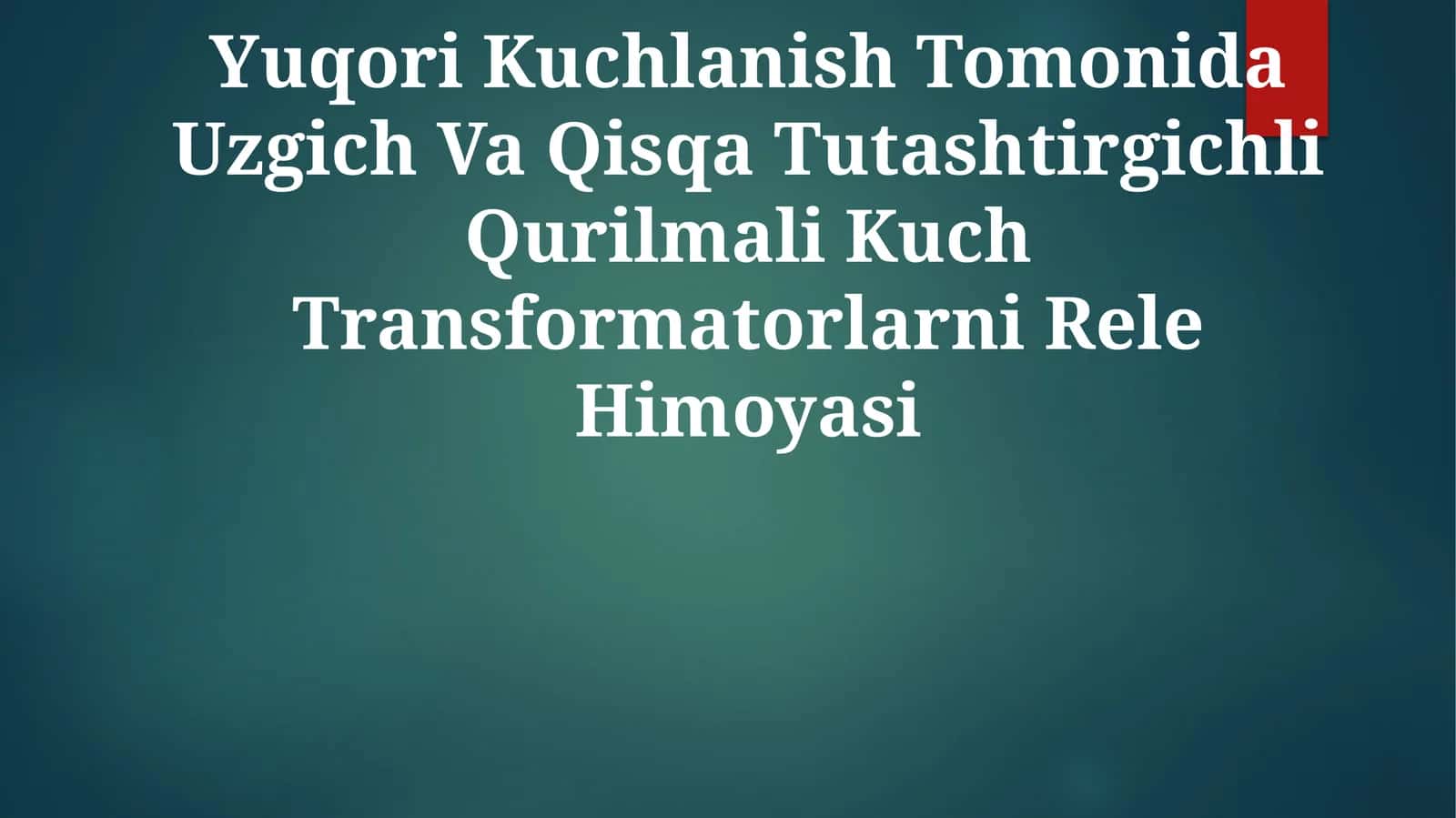 Uzgich va Qisqa Tutashtirgichli Qurilmali Kuch Transformatorlar