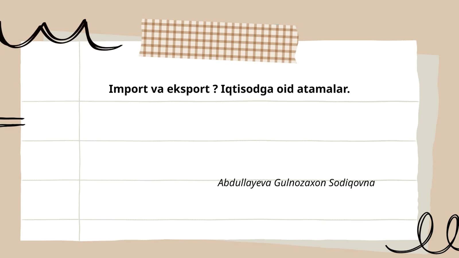Import va eksport jarayoni