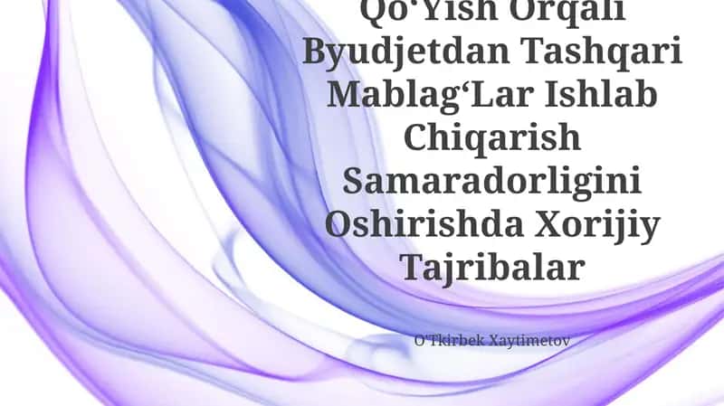Ta’lim Xizmatlarini Yo‘lga Qo‘yish