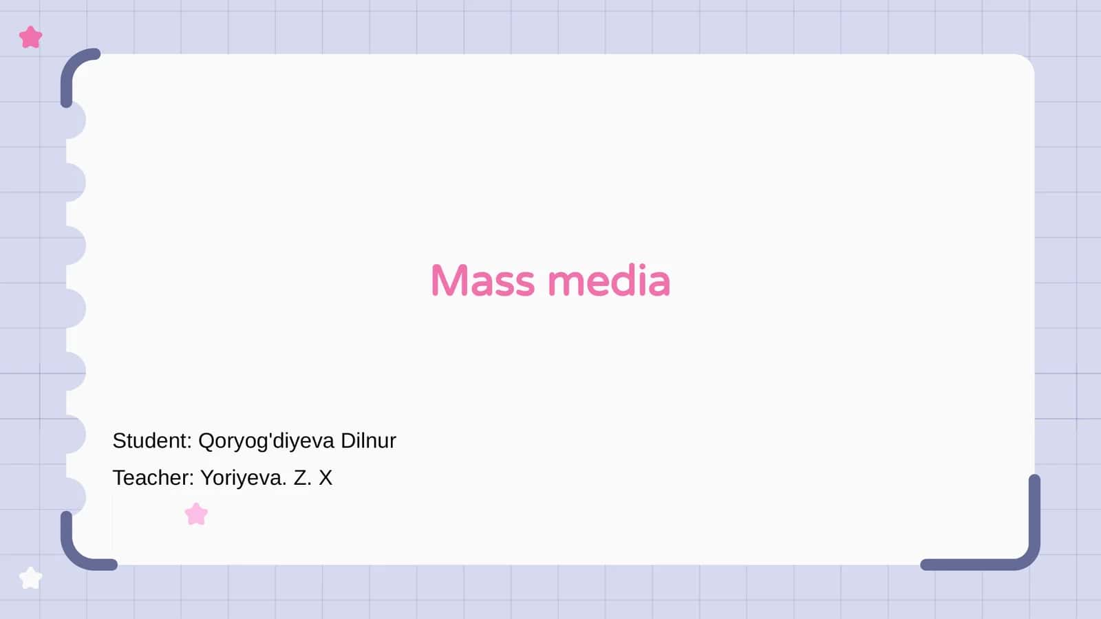 Mass media